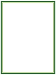 abstract illustration of double green border on white background 