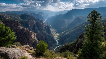 Obraz premium Deep canyon scenic vista