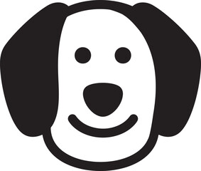 Minimal Dog Icons in Flat and Vector silhouette. puppy, simple, cartoon, clipart, design Styles .