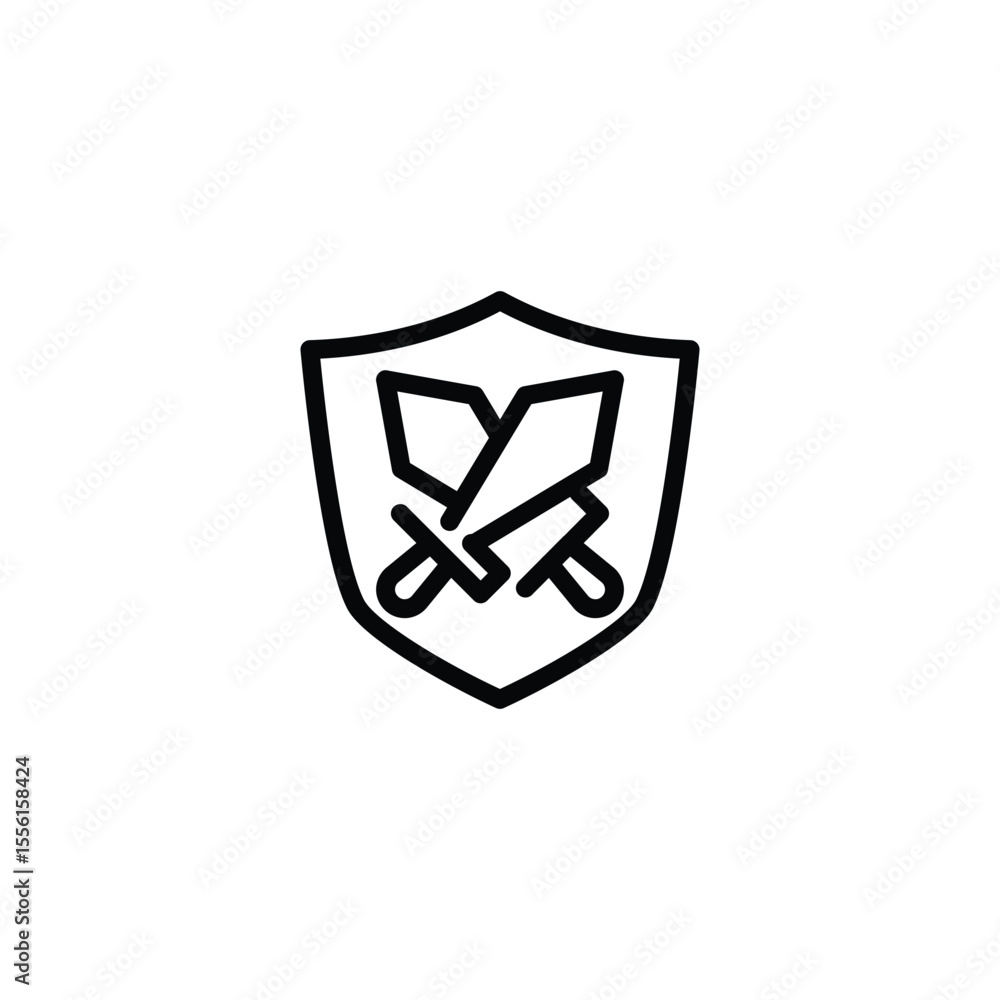 Poster defense outline icon vector design good for web or mobile app