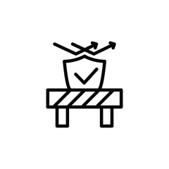 barrier outline icon vector design good for web or mobile app