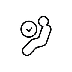 airbag outline icon symbol vector design good for web or mobile app