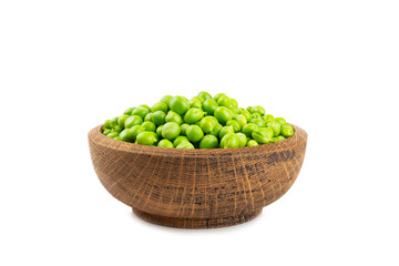 Fresh green pea pods with green peas isolated on white background. Sweet green peas. Green pea beans vegetables. Vegan. healthy vegetable