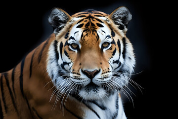 Fototapeta premium Intense Gaze A Striking Portrait of a Majestic Bengal Tiger