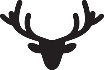 Majestic Deer vector silhouette Icon  for Forest, Animals, and Outdoors.