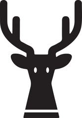 Deer Vector Icon silhouette for Wildlife and Nature Designs.
