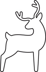 Realistic Deer Vector outline icon symbol for Wilderness and Adventure Art.
