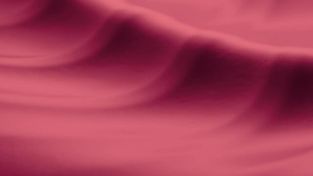 Pink abstract waves flow diagonally like silk, with soft light and shadow forming a smooth, calming texture in hyperreal style.