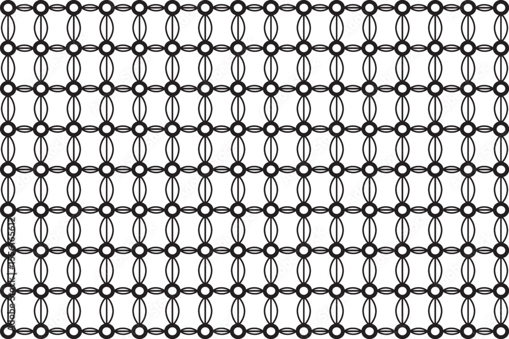 Fototapete Patten, Abstract White background with geomatic texture patten, Seamless gray pattern, Outlines of cubes, Hexagons and triangles pattern.