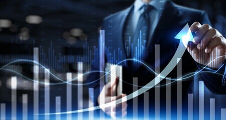 Business Growth and Data Trends Illustrated with Interactive Analytics.