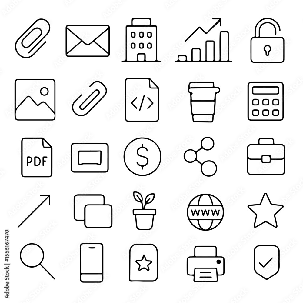 Poster a comprehensive collection of modern flat icon set, designed for visual communication, these versati