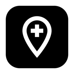 Obraz premium Line icon of add location symbol, used for maps or navigation tools.