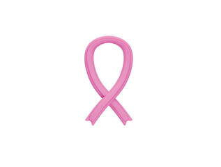 breast cancer ribbon icon 3d illustration render