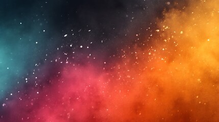 Colorful Abstract Galaxy with Glowing Stars