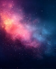 Colorful Abstract Galaxy with Glowing Stars