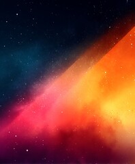 Colorful Abstract Galaxy with Glowing Stars