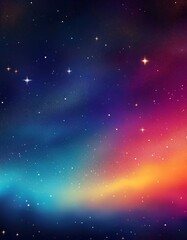 Colorful Abstract Galaxy with Glowing Stars