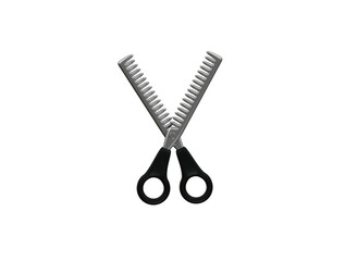 hair scissors icon 3d illustration render
