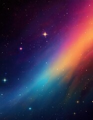 Colorful Abstract Galaxy with Glowing Stars
