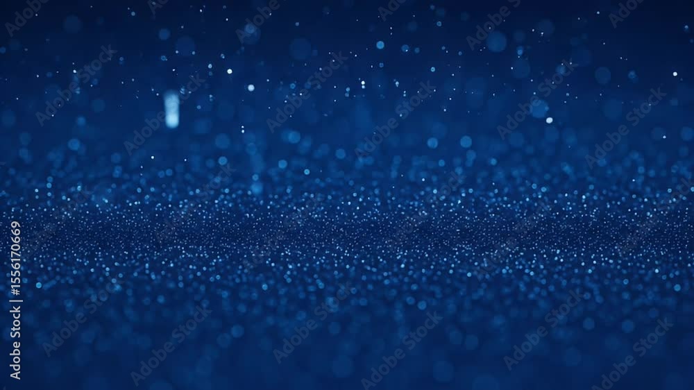 Aufkleber abstract blue background with sparkling glitter and bokeh effect in motion