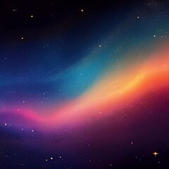 Dreamy Outer Space Landscape in Abstract Style