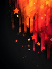 Fiery Starburst Abstract