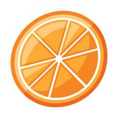 Obraz premium Orange slice in modern line style