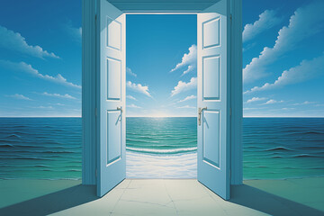 Open the door to the ocean and surreal seascapes.