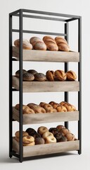 Display shelving unit for bakery goods