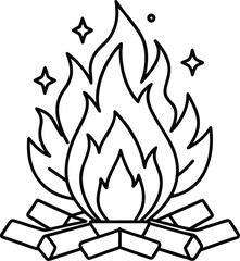 flaming torch vector illustration