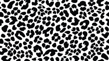 Black and white dalmatian spots pattern seamless background texture animal print black spots