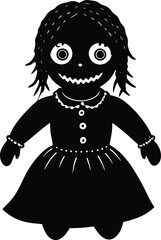 little girl with a doll