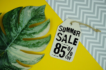 Summer Sale 85% Promotion Offer Discount Retail Shopping Concept
