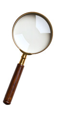 magnifying glass on white background