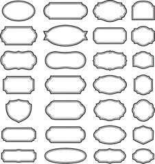 Vintage decorative frame labels 