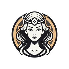 Women face line art logo, icon, vector design for a beauty brand 