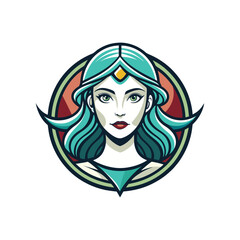Women face line art logo, icon, vector design for a beauty brand 