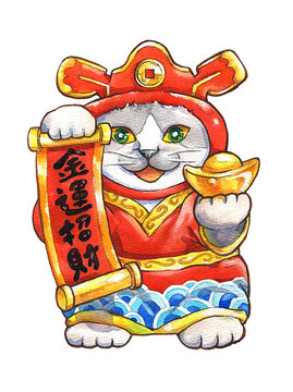 Cat Wish Statue - Wealth Deity