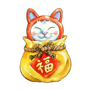 Cat Wish Statue - Lucky Bag