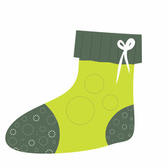 socks isolated on white background,Isolated cartoon socks,colorful winter clothes,socks illustration