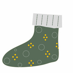 socks isolated on white background,Isolated cartoon socks,colorful winter clothes,socks illustration