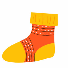 socks isolated on white background,Isolated cartoon socks,colorful winter clothes,socks illustration