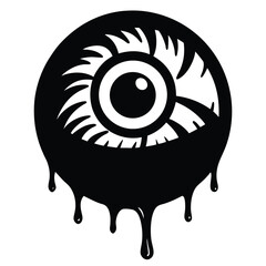 eerie eyeball vector art