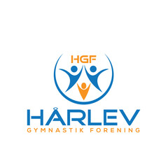 Harlev Gymnastik logo repræsenterer glæde ved bevægelse og fællesskab. Vi tilbyder gymnastik for alle aldre, fremmer sundhed og sjov i Harlev.