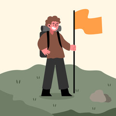 Nature exploring illustration