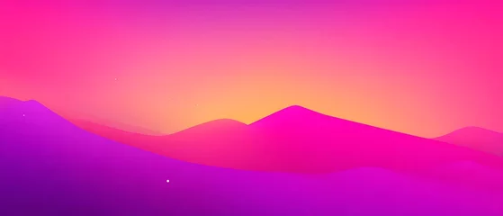 Fototapeten Gradient landscape with mountains and sky © bino