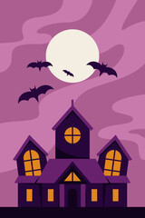 Haunted house illustration