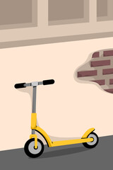 Parked scooter illustration