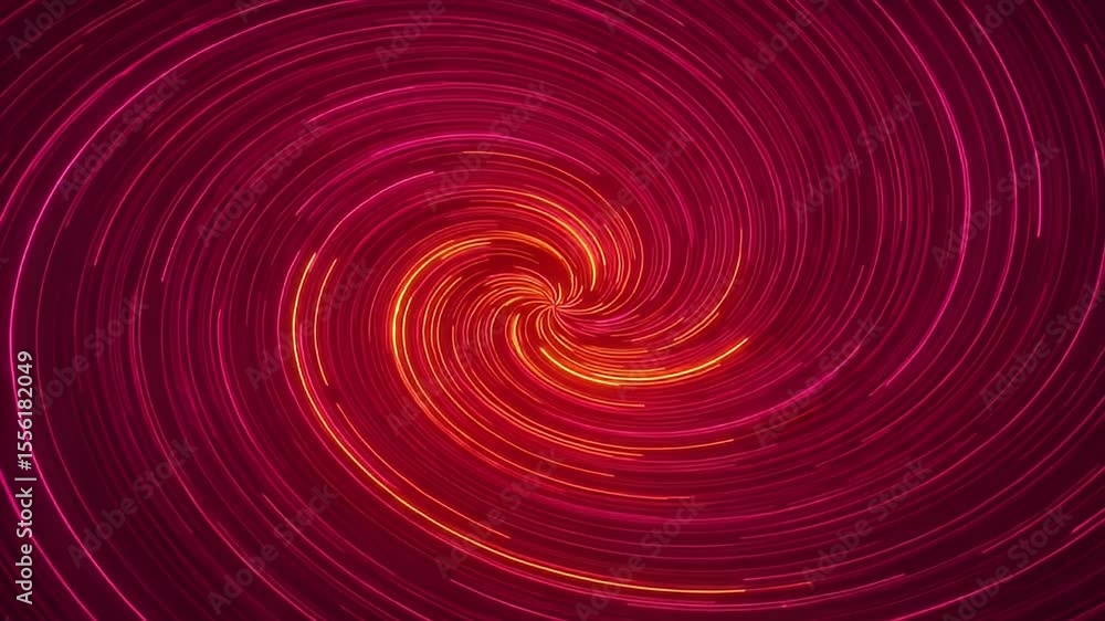 Poster abstract glowing spiral motion background in vibrant red and orange colors with dynamic light and en