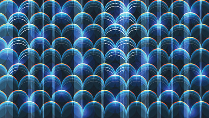 Obraz premium Neon Arc Pattern – Futuristic Glowing Seamless Background